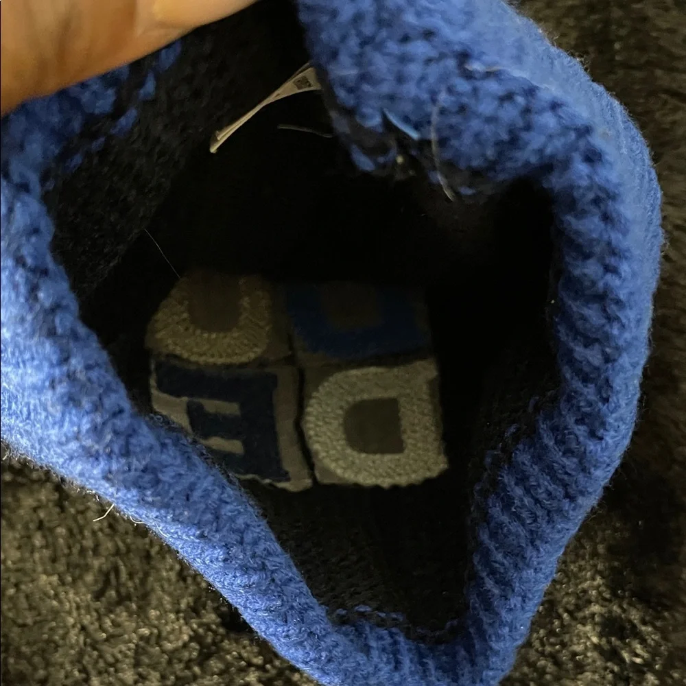 Wonderkids Blue and Black Pom-Pom Hat
